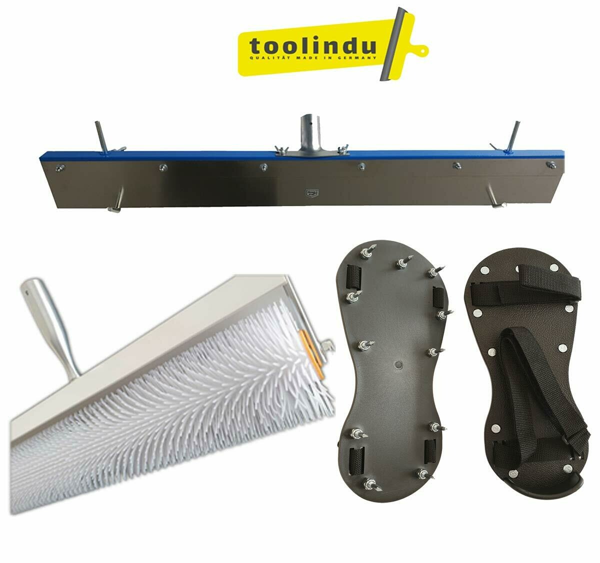 Set Rouleau Désaéreur Pour Revêtement De Sol - Stachelwalze + Chaussons à Clous + Raclette