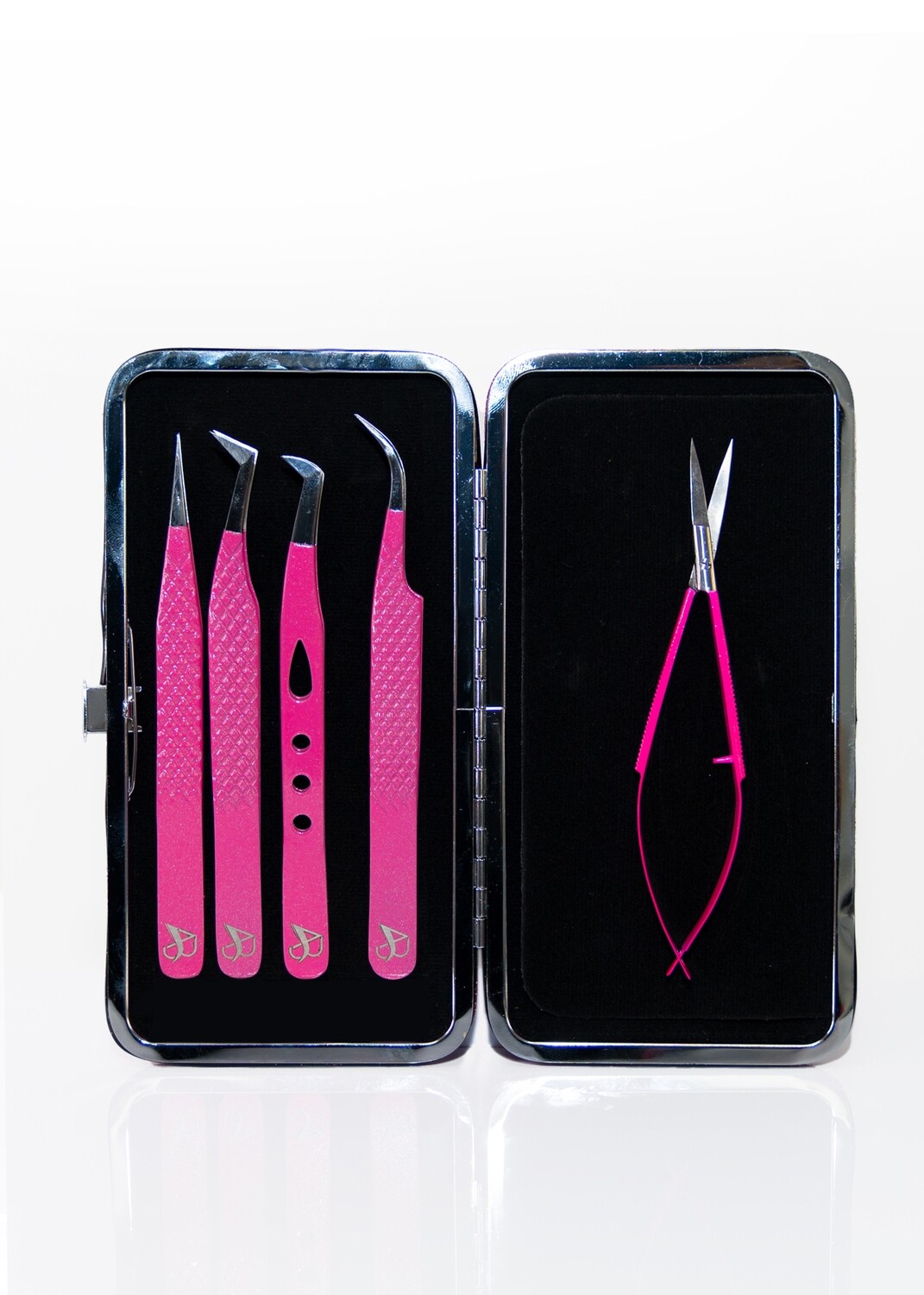PINK TWEEZER KIT 5 PCS
