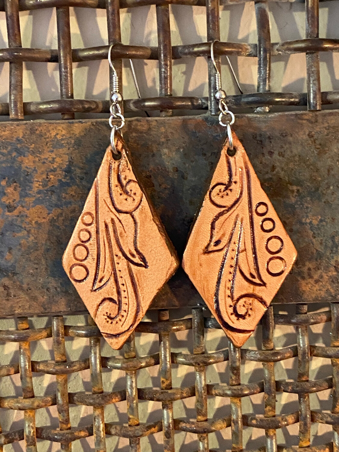 Diamond Scroll Earrings