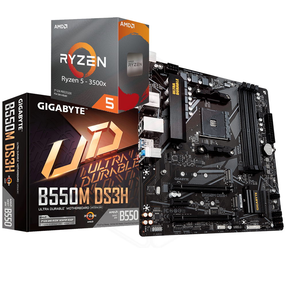 AMD RYZEN 5 3500X 6 Core 3 6 GHz 4 1 GHz Max Boost Gigabyte B550M