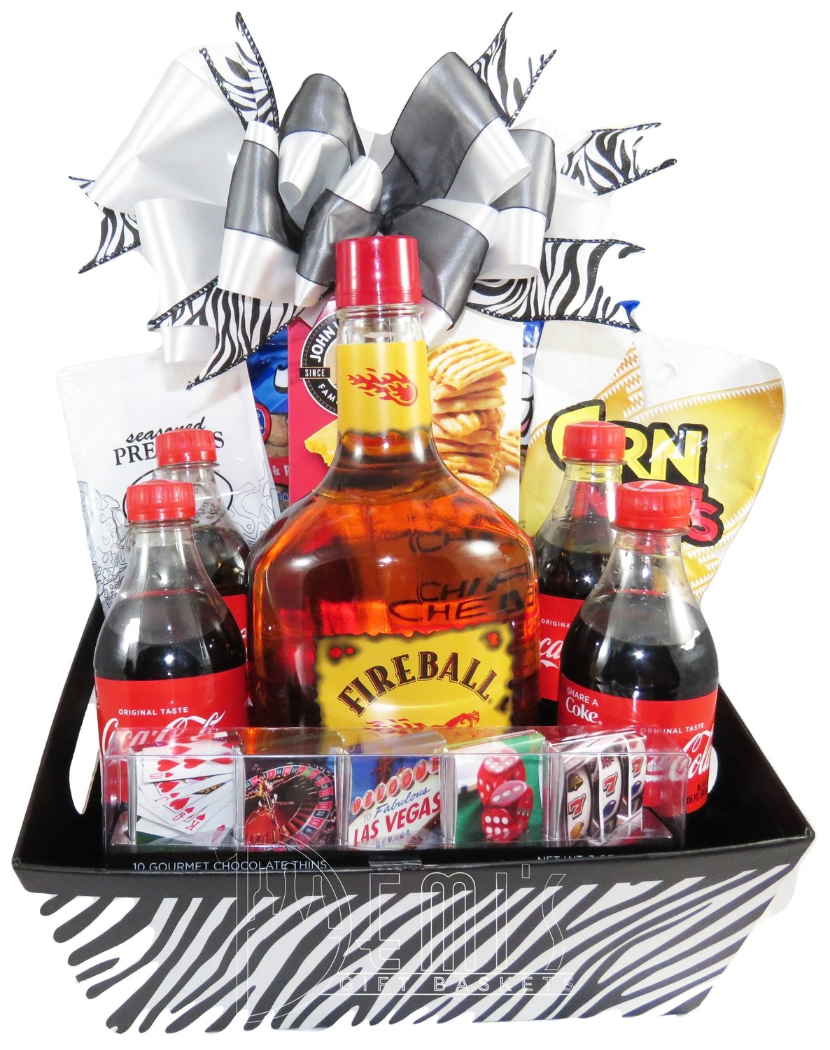 Fireball and Coke Party Box Baskets By Price 2 Custom Gift Baskets