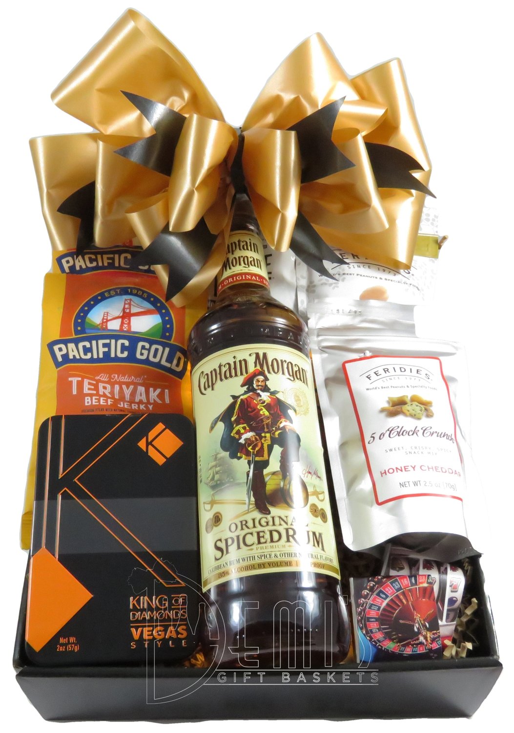 Captain Spiced Rum Snack Box Baskets By Price 2 Custom Gift