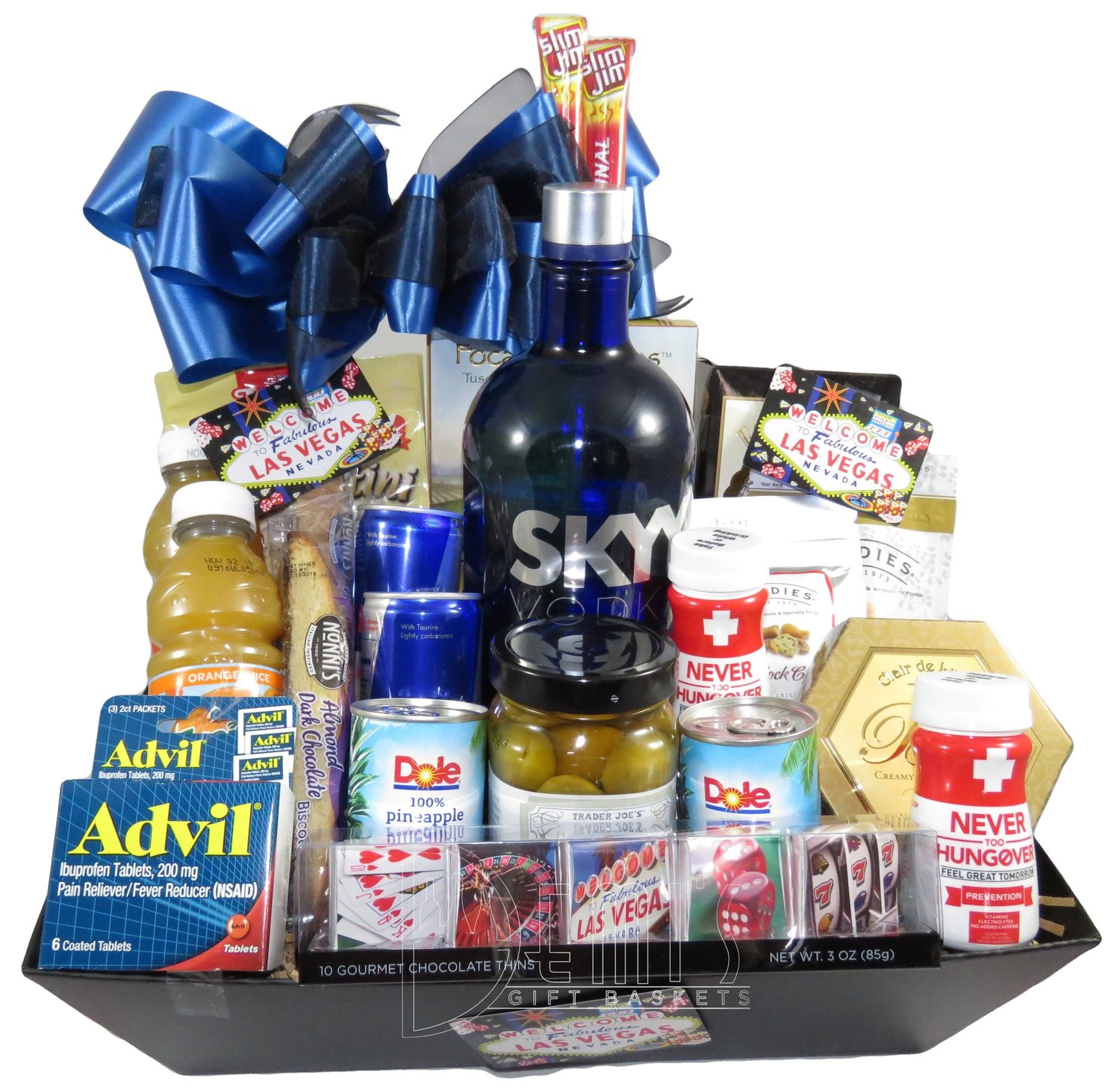 Skyy Vodka Deluxe Goodies Tray Baskets By Price 2 Custom Gift