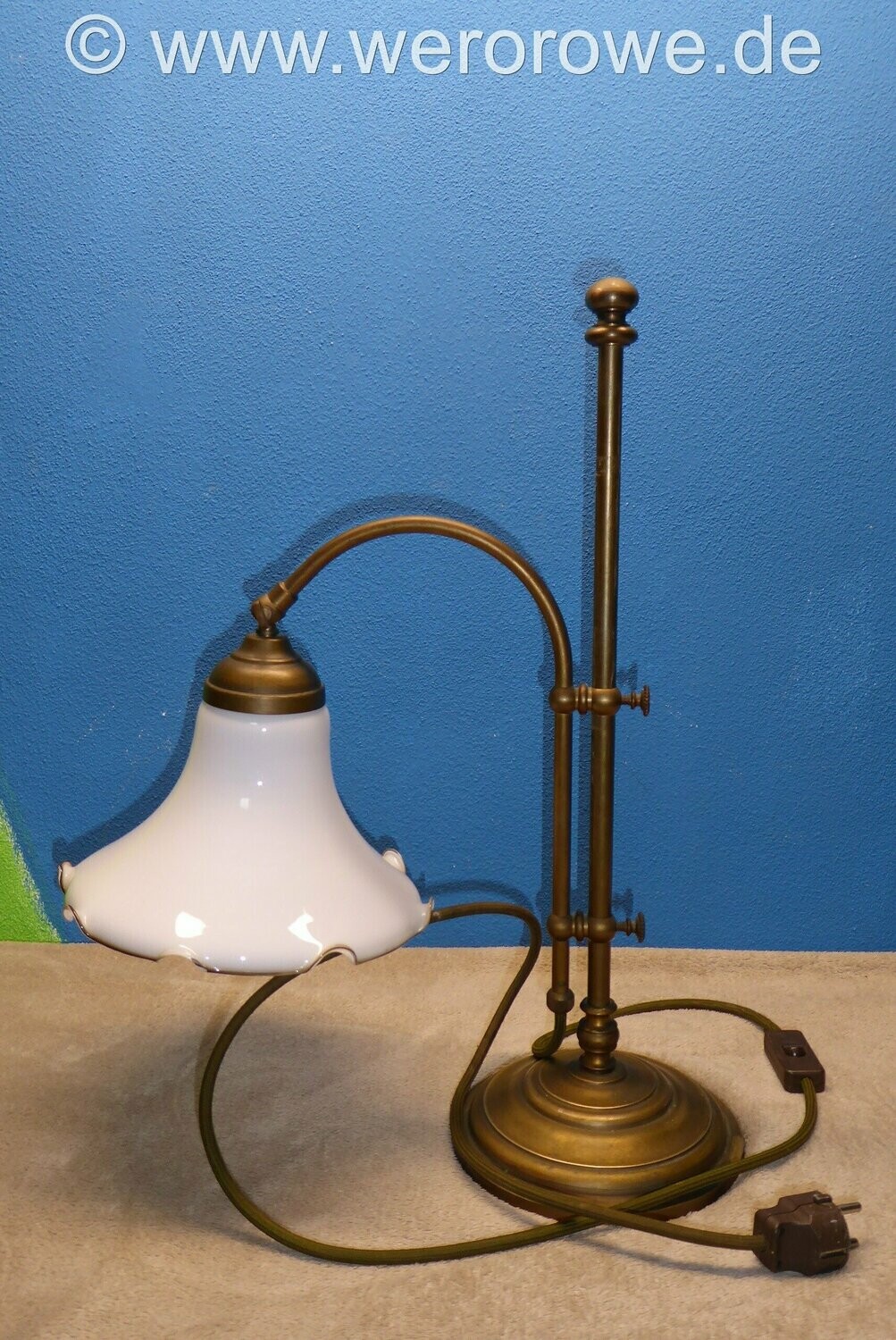 Messing Tischlampe Bürolampe Leselampe Schreibtischlampe Tischleuchte