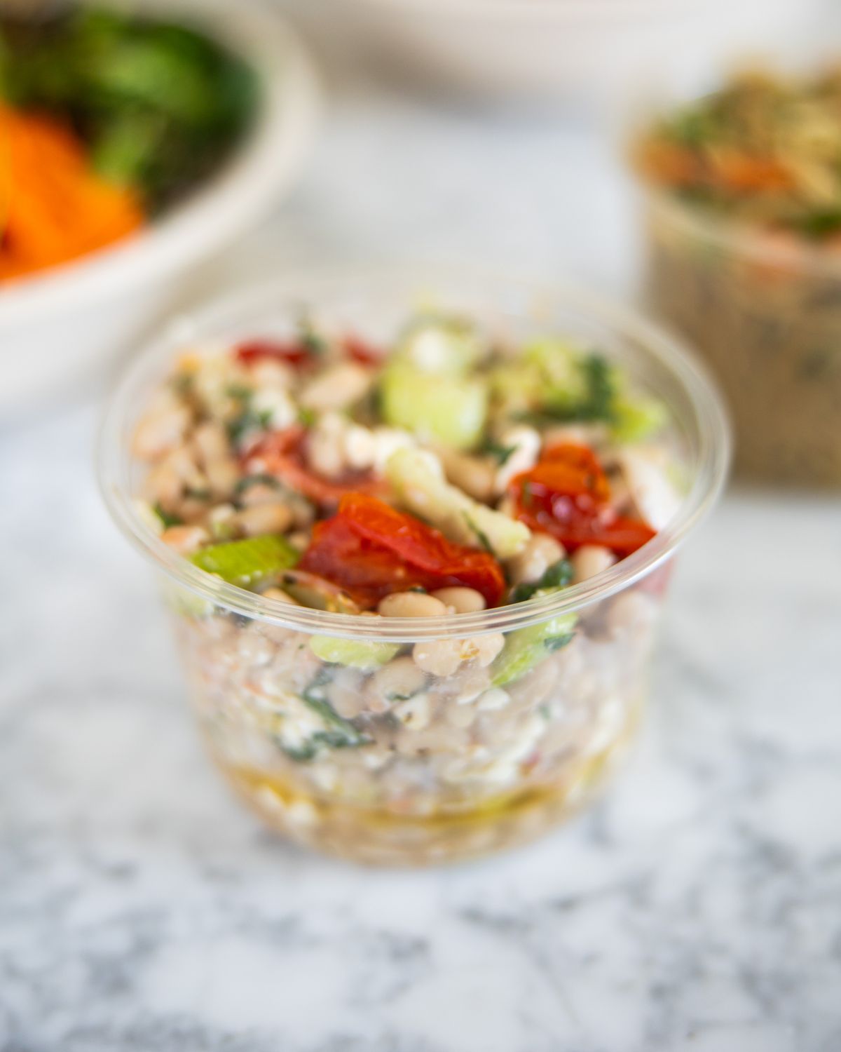 White Bean, Feta, Mint Salad