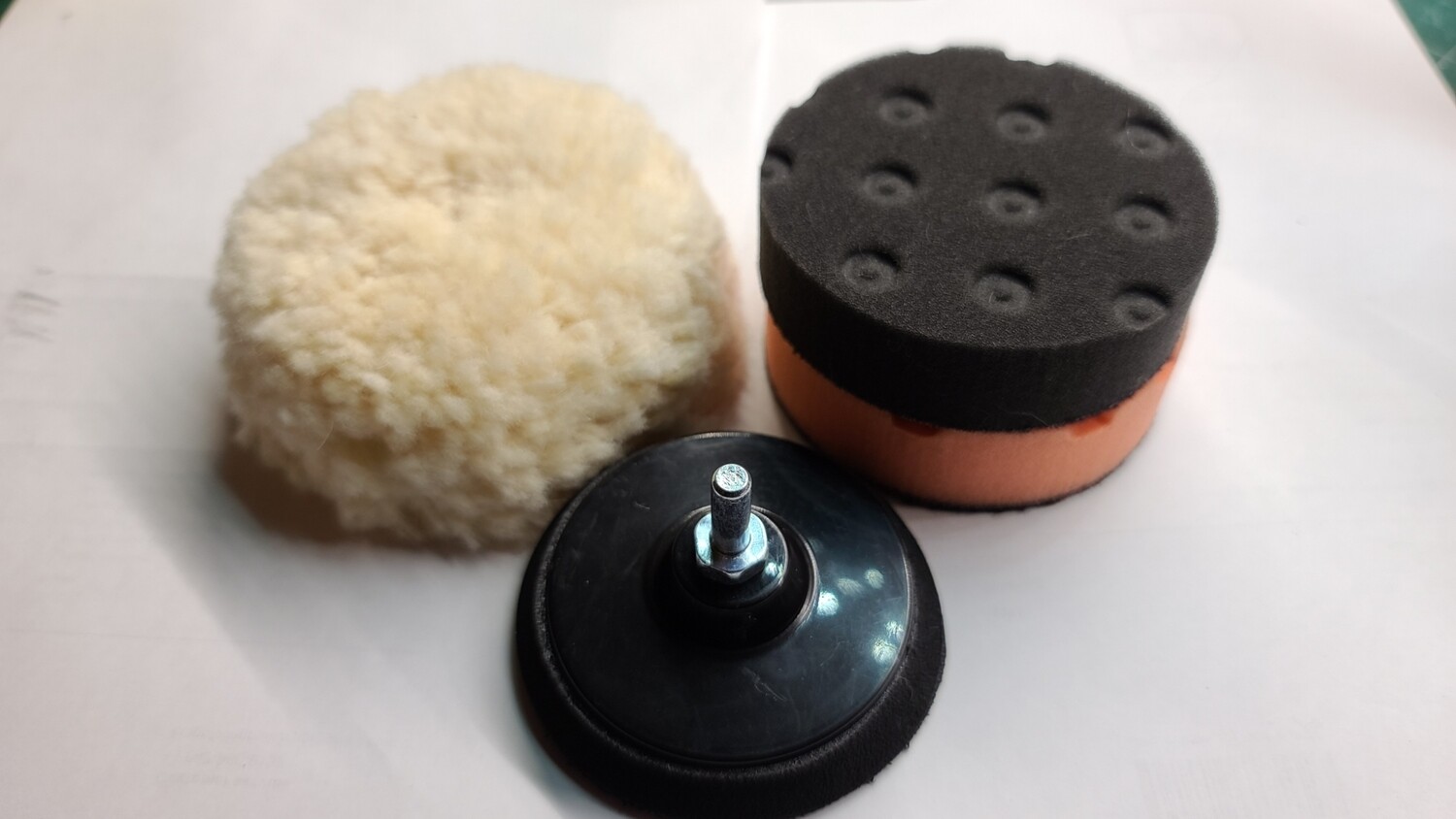 3 inch cut and polish kit with drill adapter backing pad