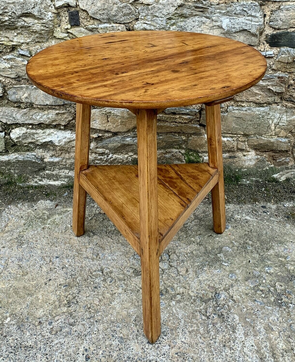 Antique Pine Cricket Table