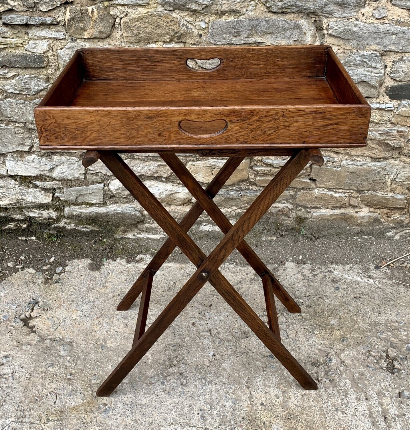 Antique Oak Butlers Tray
