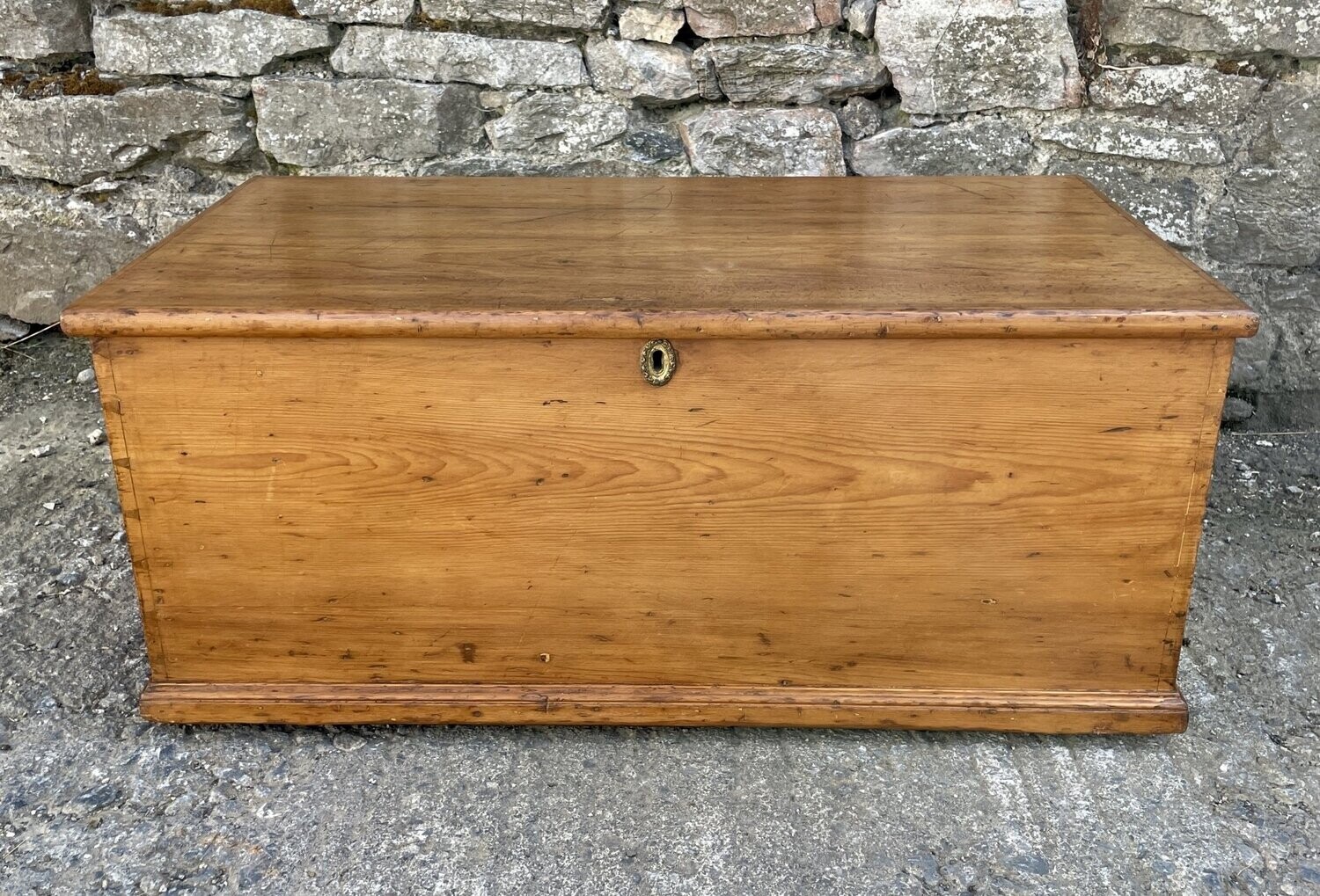 Antique Pine Blanket Box with Secret Drawer