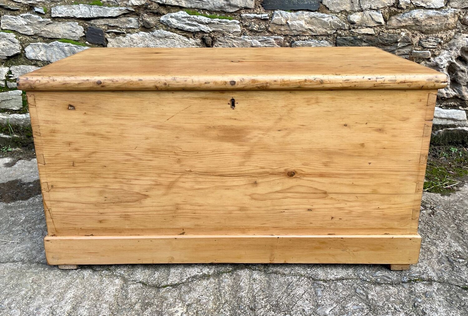 Large Antique Pine Blanket Box