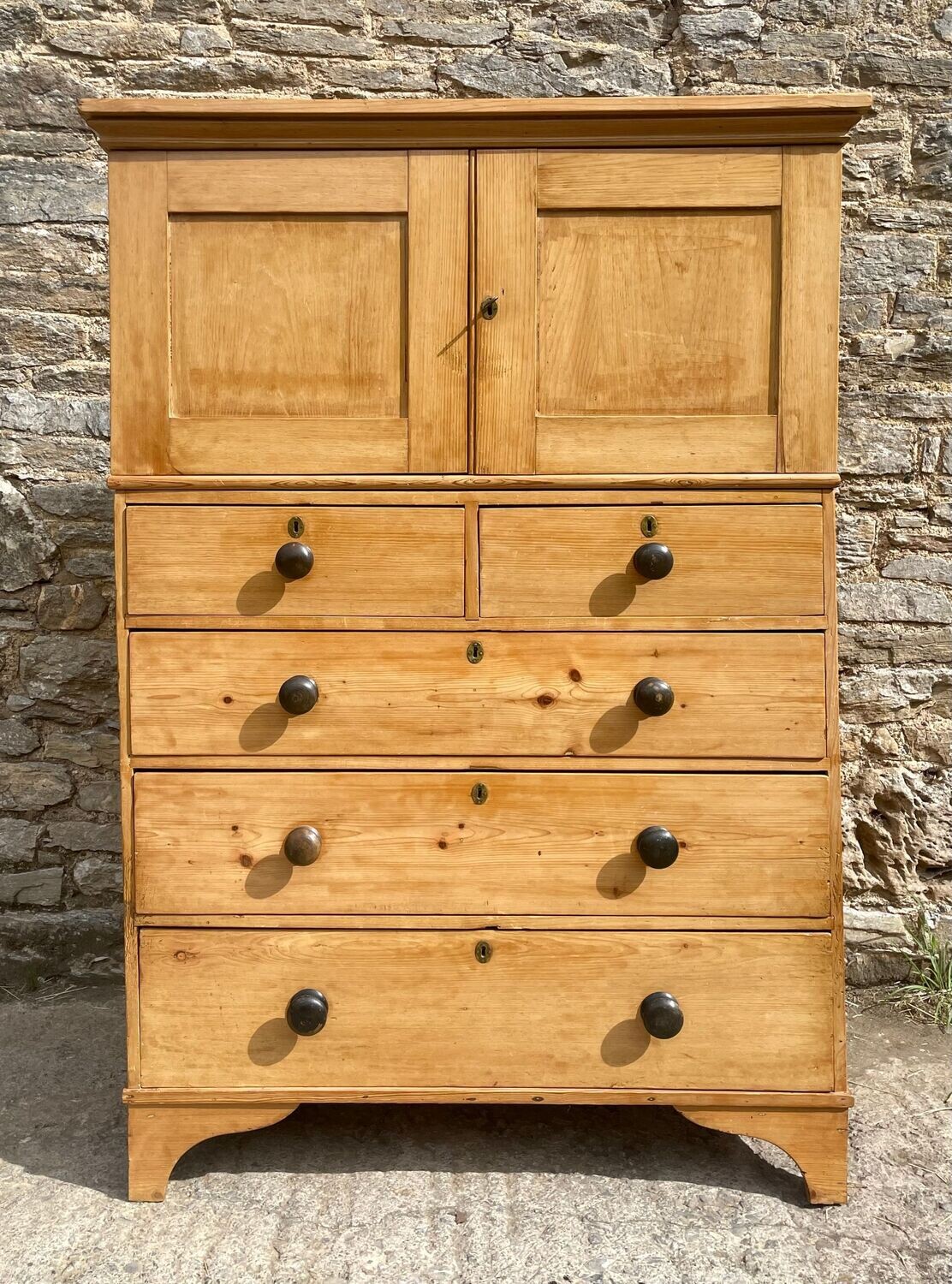 Antique Pine Housekeepers Cupboard