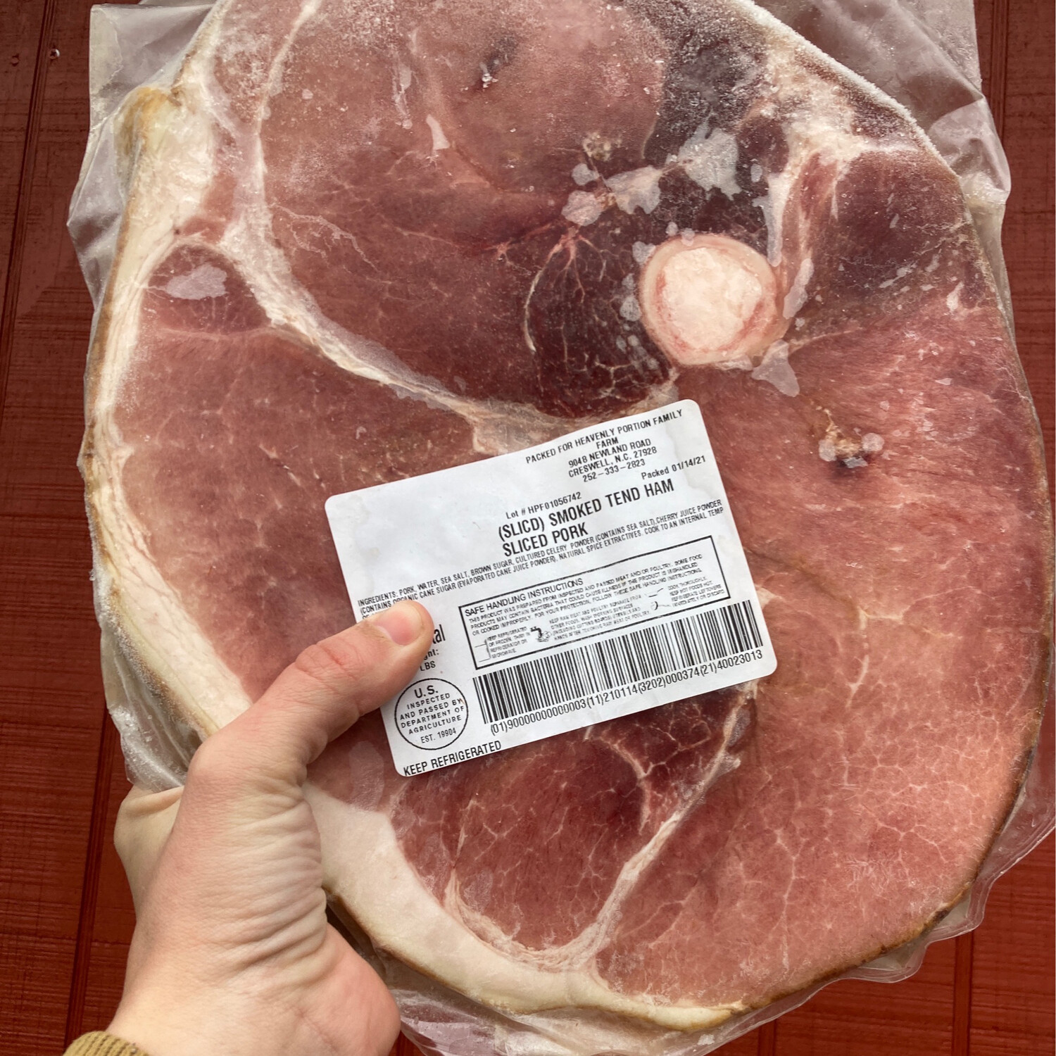 Smoked Ham Slice Store Heavenly Portion Family Farm