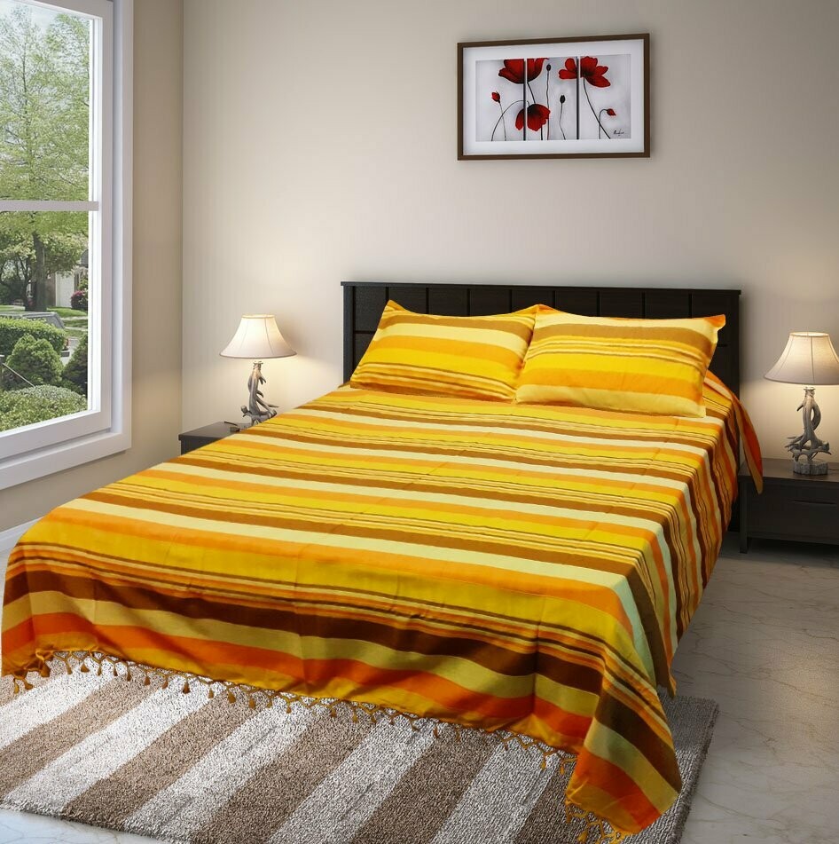 Handloom Bedsheets With Pillow Covers