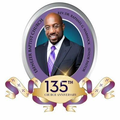 Warnock 135th Church Anniversary - Custom 4" x 4" Die cut Stickers 