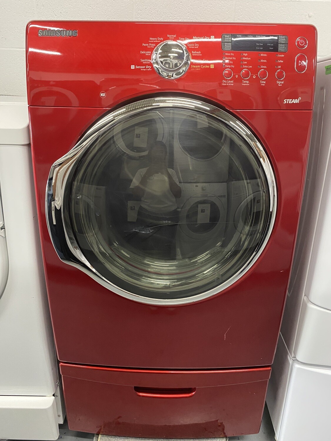 SAMSUNG DRYER WITH PEDESTAL Y0BU54BZ00317E