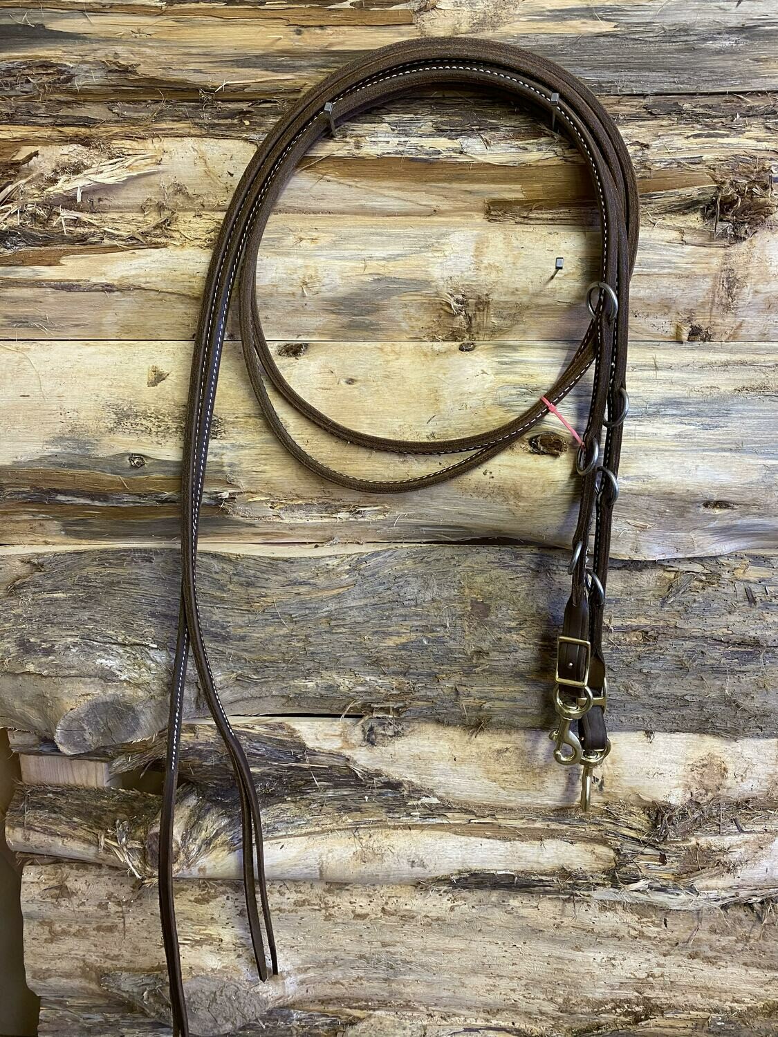 218SD Smaller diameter sewn split leather martingale reins
