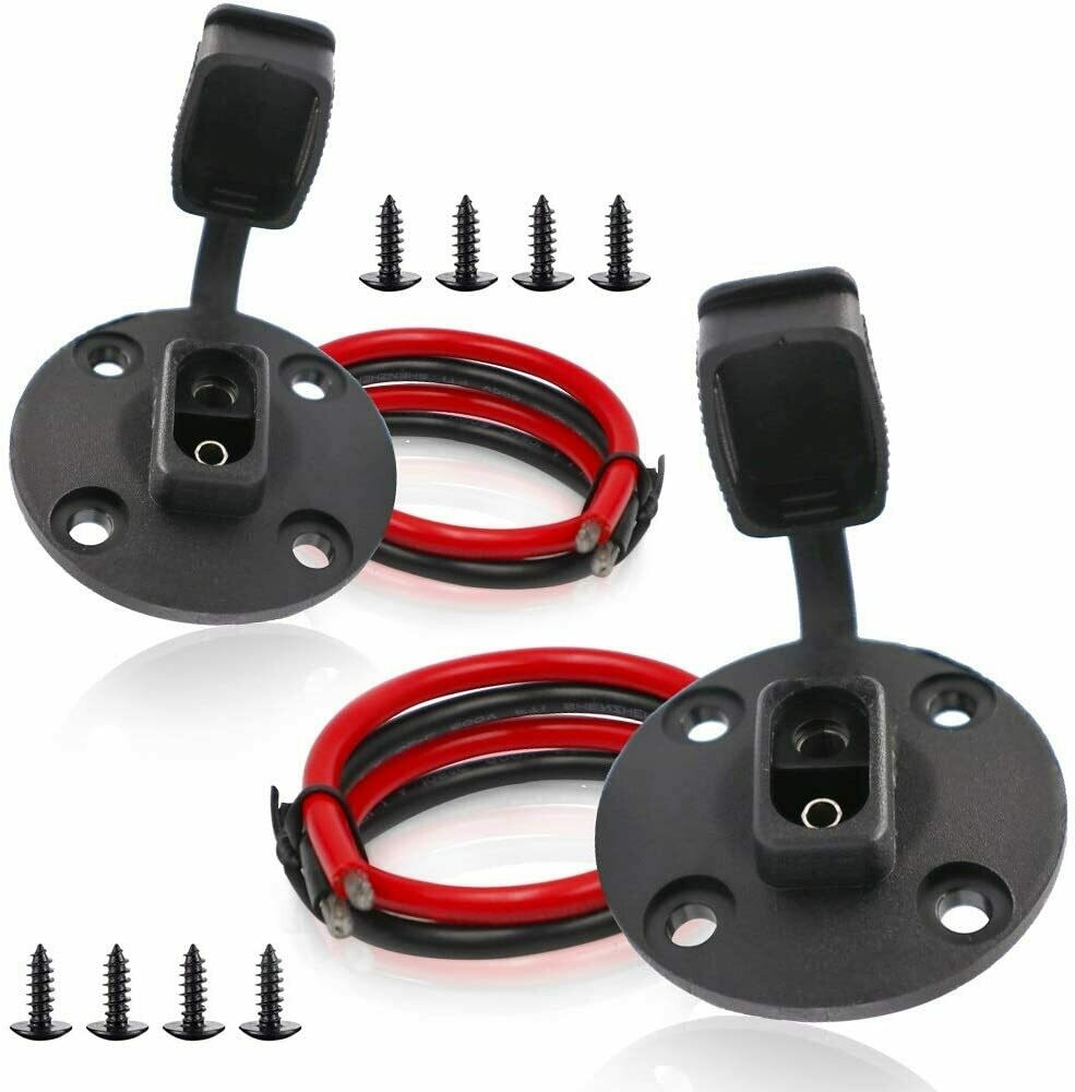 iMESTOU 2PCS SAE Plug Solar SAE Socket Weatherproof Sidewall Port DIY
