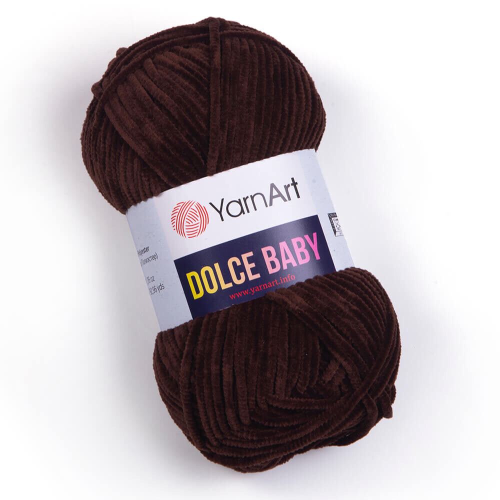 YarnArt Dolce Baby 775 Brown Chenille Yarn Our Little Craft Co UK