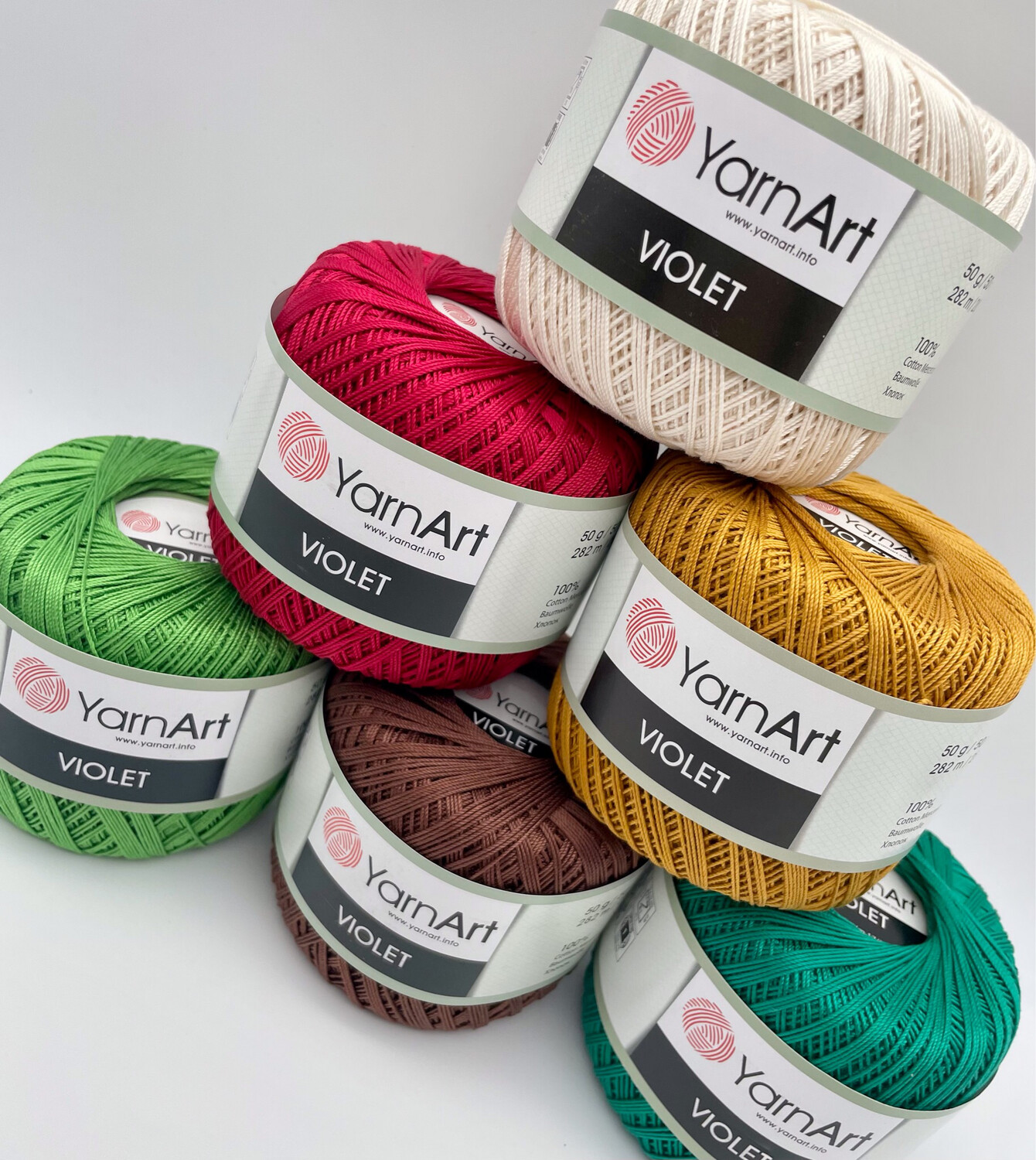 6 x YarnArt Violet Jingle Belles Bundle Our Little Craft Co Crochet