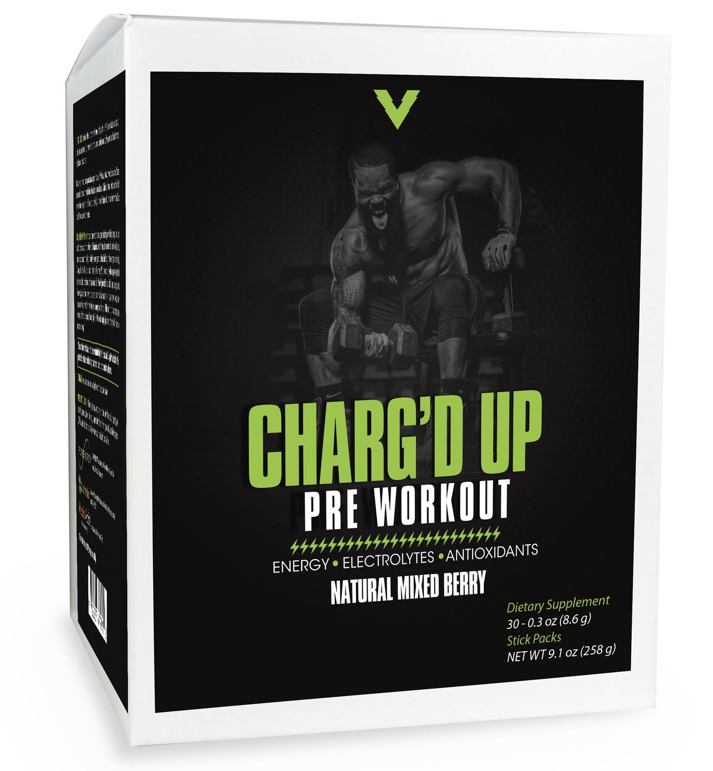 Charg�d Up PreWorkout (Natural Mixed Berry Flavor) 30