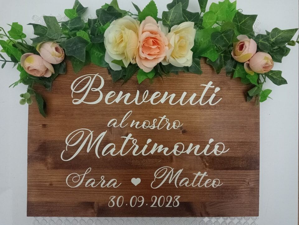 Cartello Matrimonio In Plexiglass – Personalizzabile, Stampa Alta Risoluzione, 40x60 Cm