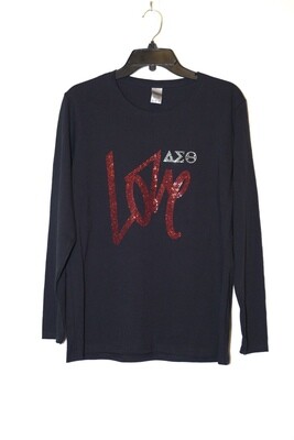DST Black LS Bling Shirt "Love"