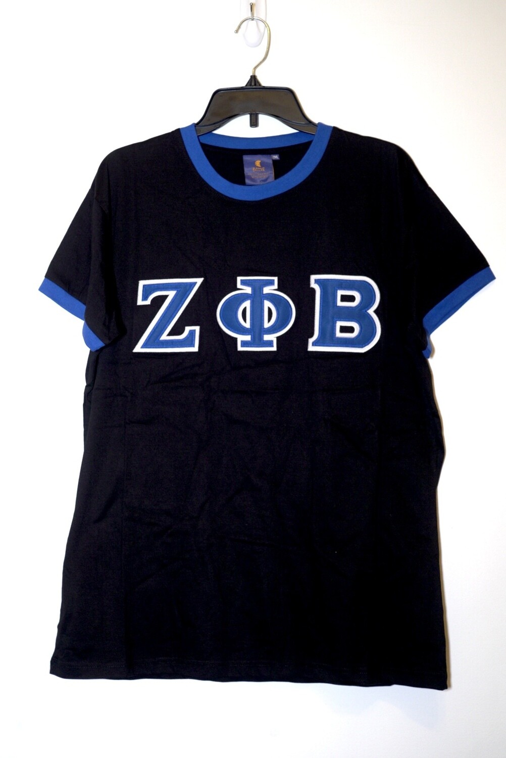 ZETA Black/Blue SS Ringer T Shirt