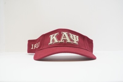 KAY Red/White sun visor
