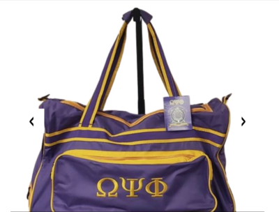 Omega Duffle Bag- Purple &amp; Gold