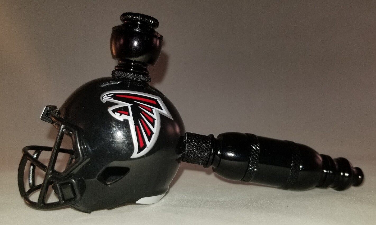 ATLANTA FALCONS NFL "BAD ASS" FOOTBALL HELMET SMOKING PIPE Straight