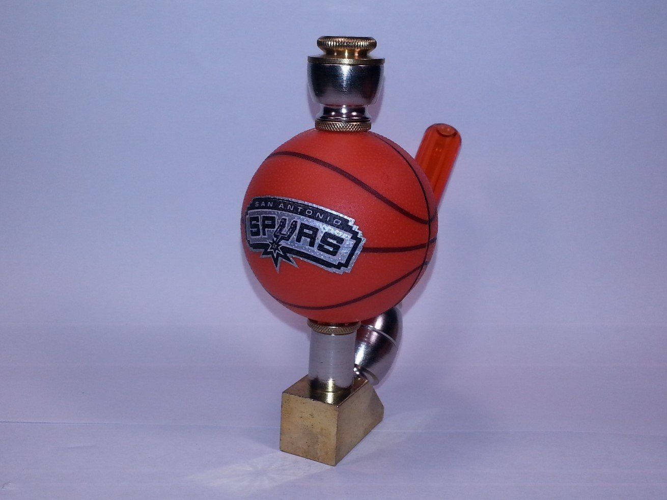 San Antonio Spurs NBA Basketball Pipe Nickel/Brass Finish