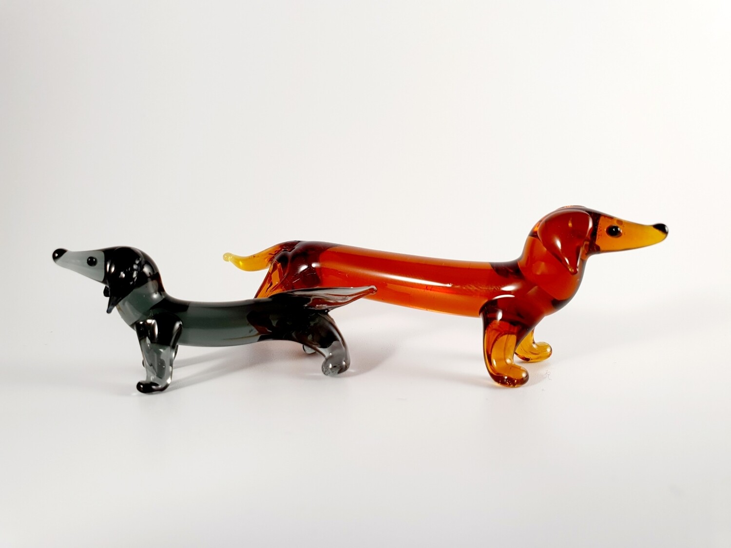 Handmade Glass Sausage Dog Figurine Store Gift of Glass