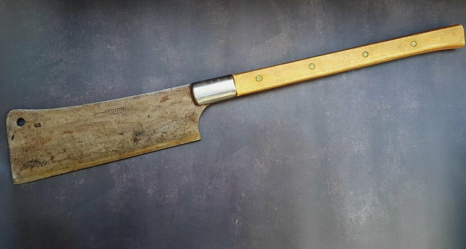 Vintage F. Dick Hog Splitter with wood handle