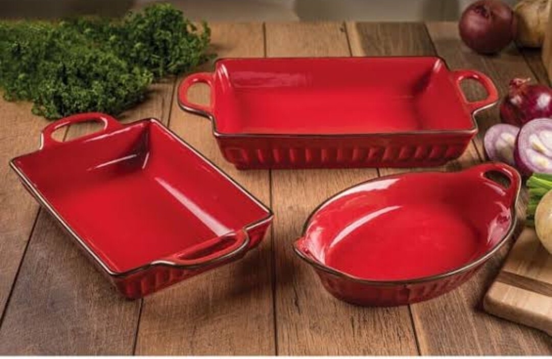 CERAMIC BAKEWARE SET 3 PIECE