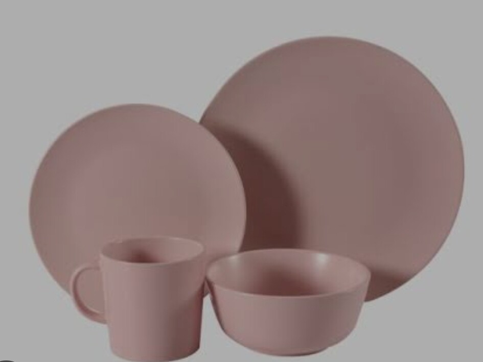 PINK MATTE DINNER SET 16P