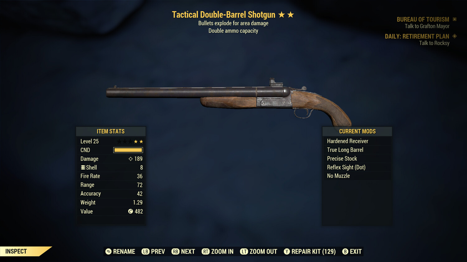 Legacy Double Explosive Double Barrel Shotgun Very Rare