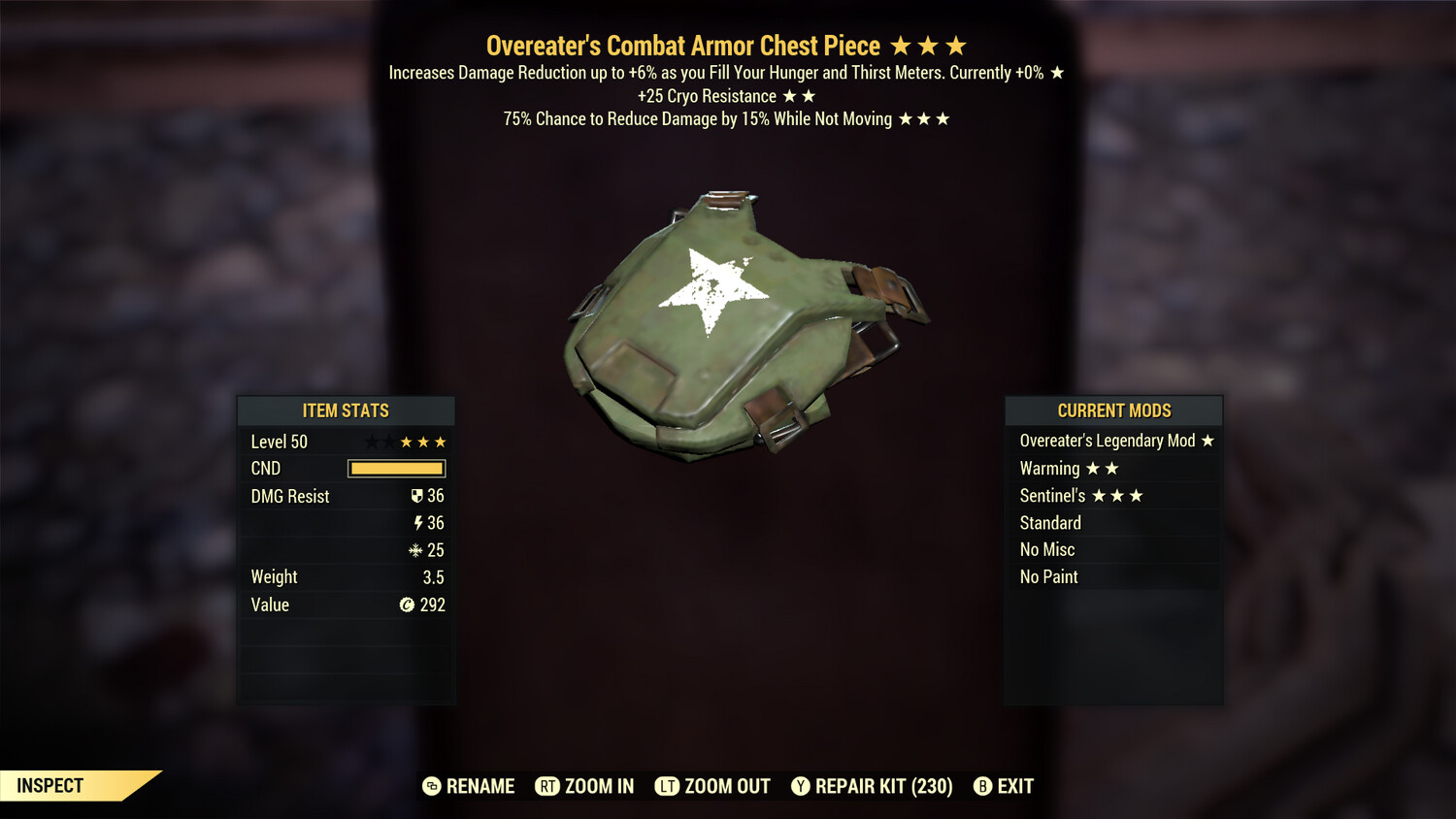 Overeaters Cryo Sentinel Combat Chest