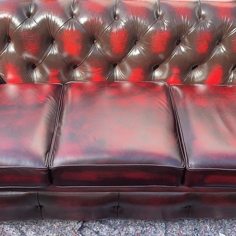 NEW Handmade Leather Chesterfield Replacement seat cushion
