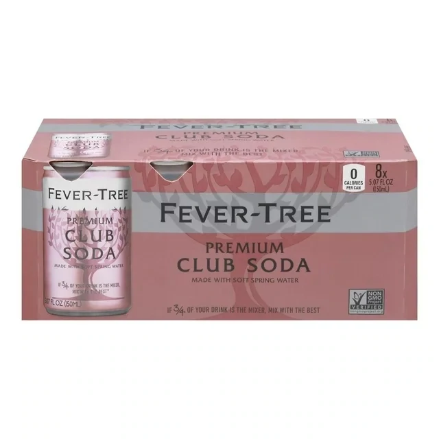 Fever Tree Club Soda 8pk Cans