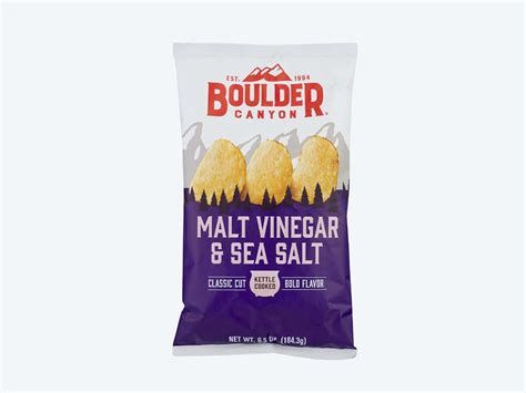 Boulder Canyon Malt Vinegar &amp; Sea Salt Chips 5oz 