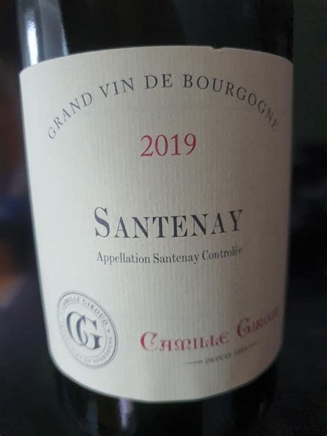 Camille Giroud Santenay Rouge 2019