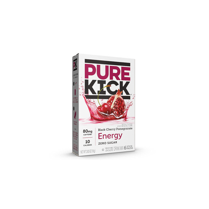 Pure Kick Energy Drink Mix Black Cherry Pomegranate 6Pack (18g) America