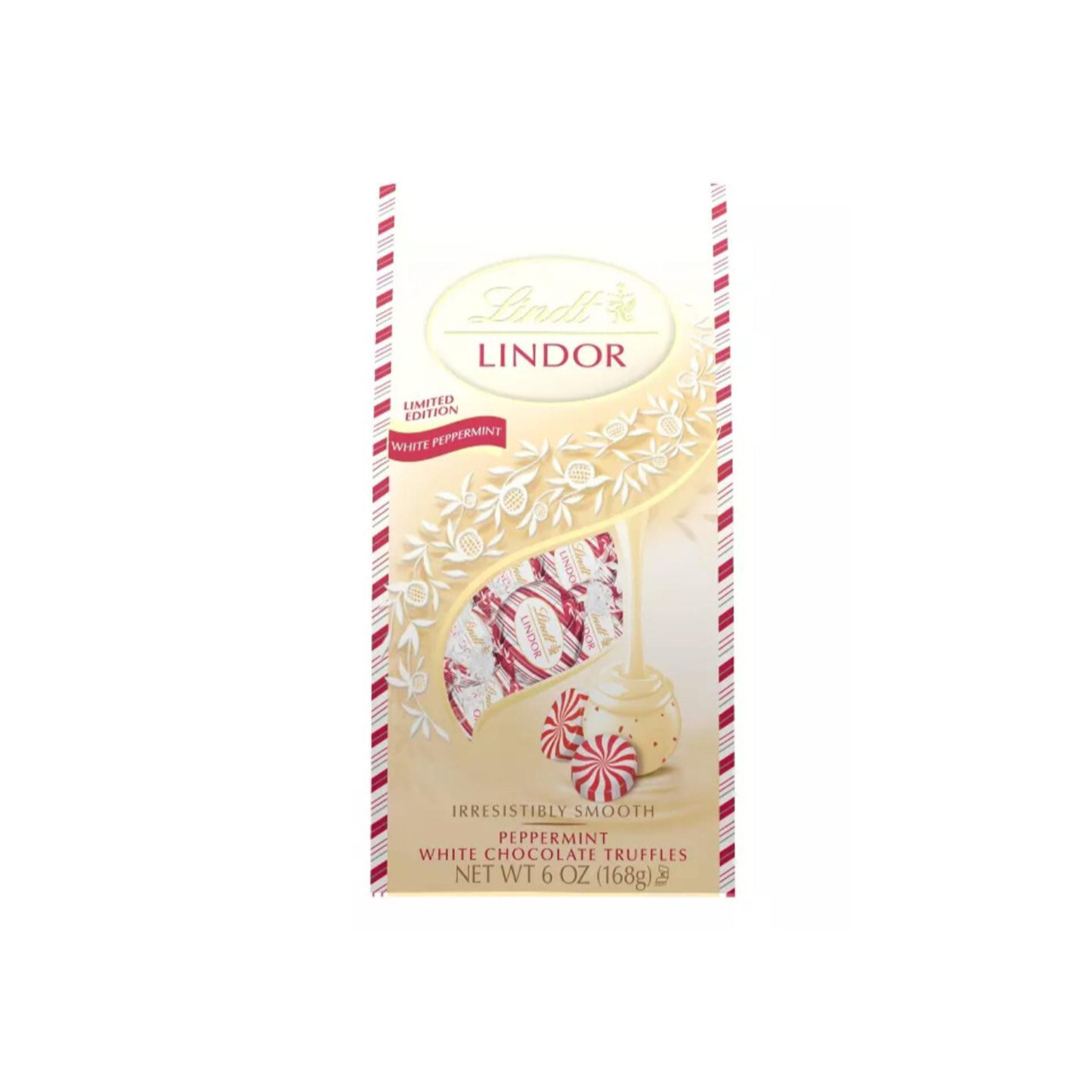 Lindt Lindor Christmas White Peppermint White Chocolate Truffles (168g