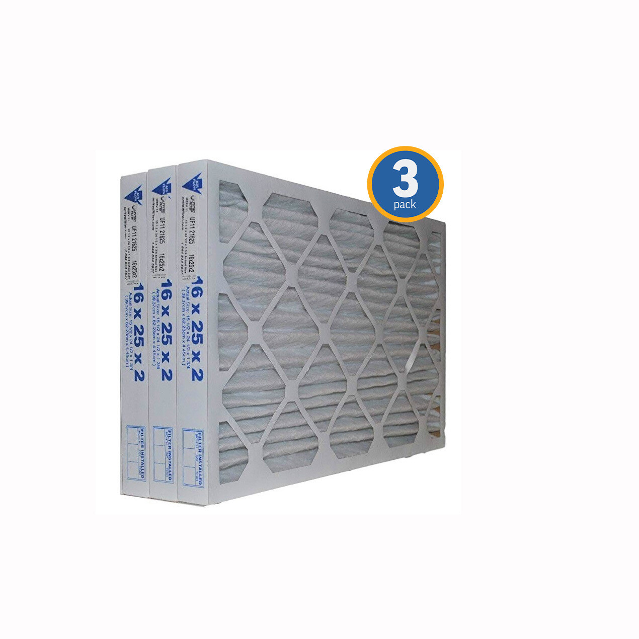 16x25x2 Merv 8 Pleated Furnace Filters Filters Aire One Heating