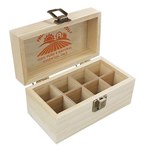 Caja de madera para 8 aceites esenciales