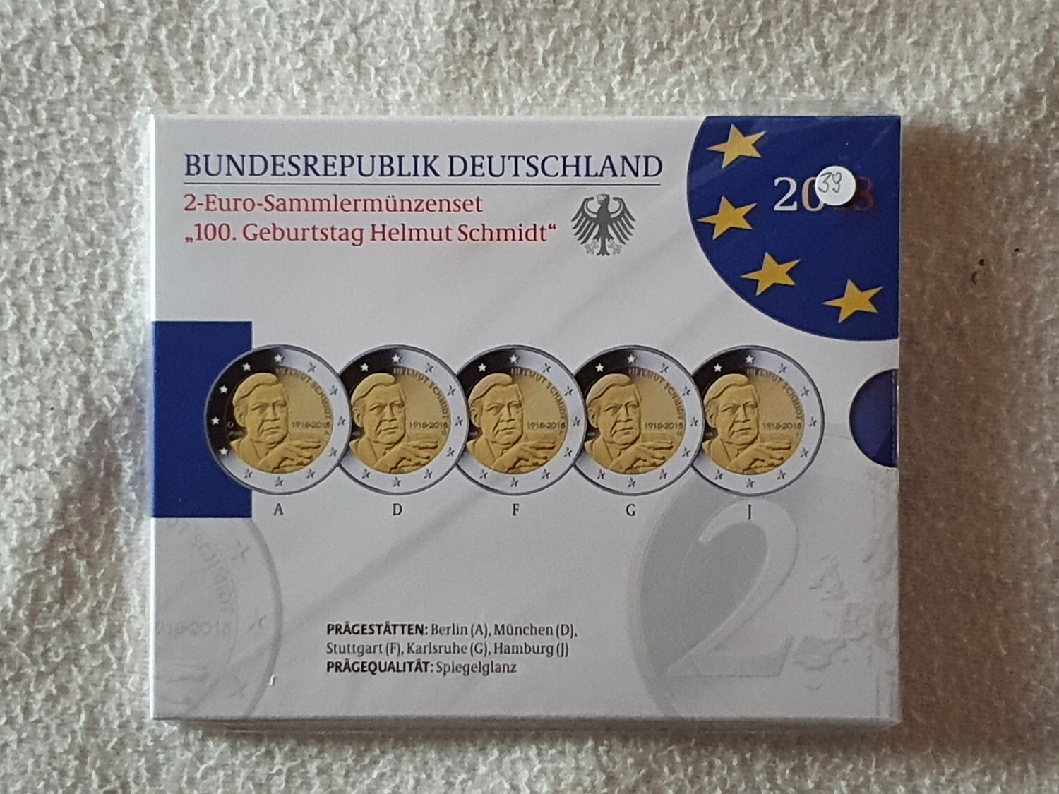 Helmut Schmidt 2 Euro Münze Wert 2 Euro Helmut Schmidt 2018