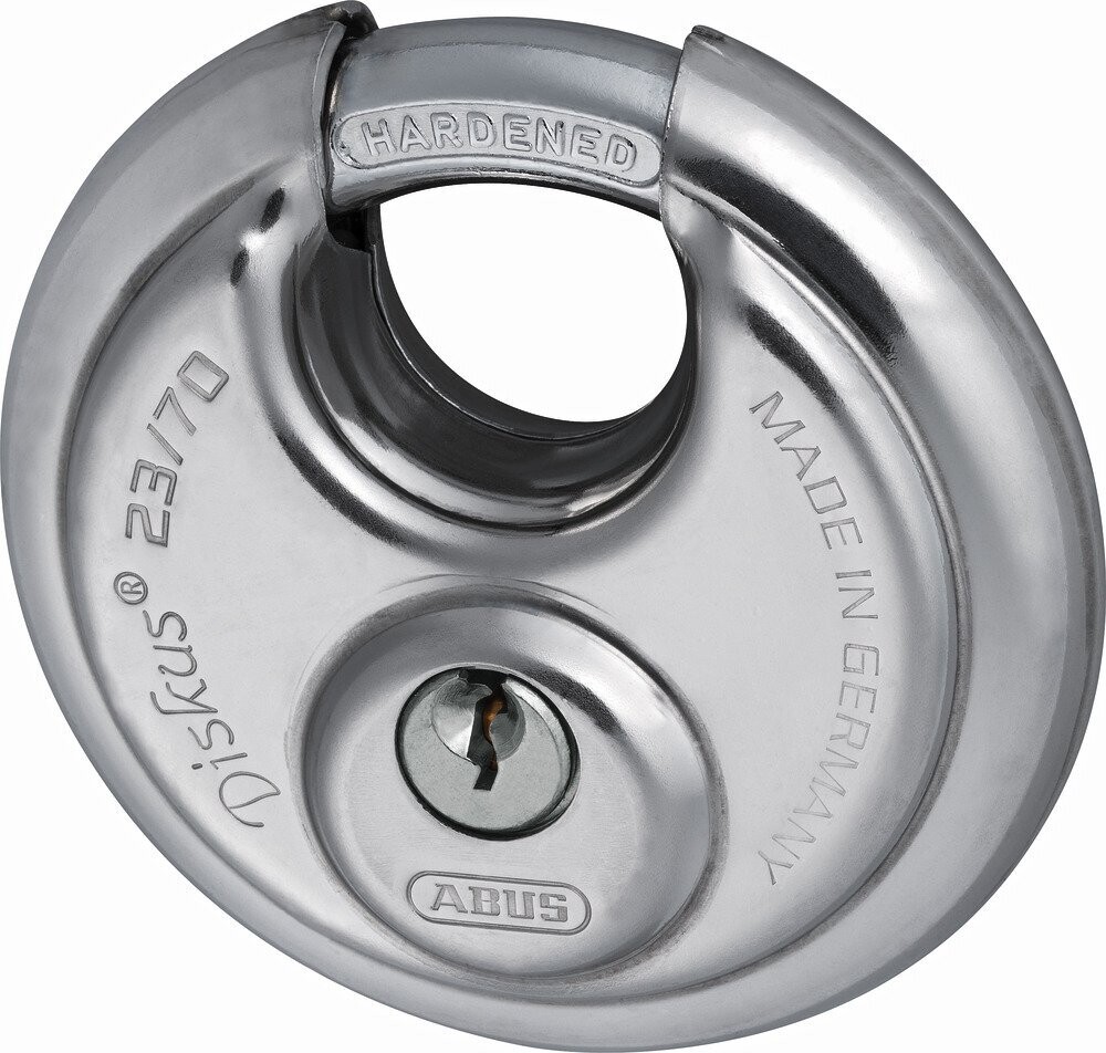 Abus 23/70 - Lucchetto A Disco Diskus In Blister - 70 Mm Di Larghezza, Con Chiave, Meccanismo Di Sicurezza - 2