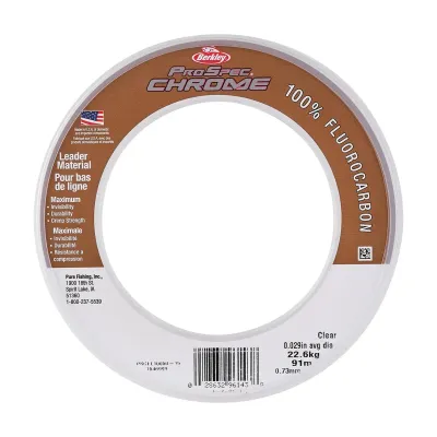 Berkley Pro Spec Chrome 100% Fluorocarbon 20lbs 25yds Clear
