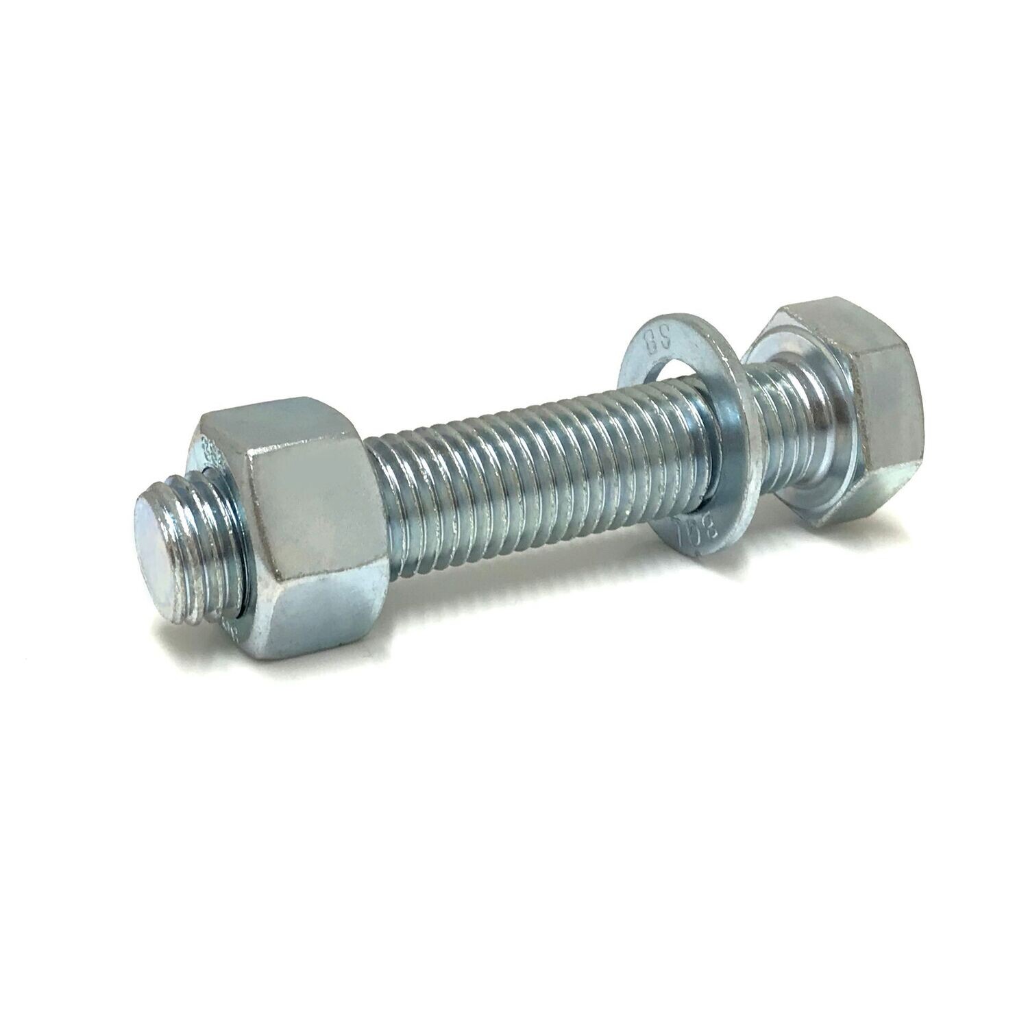M20 x 100 Bolt Set Bright Zinc Plated