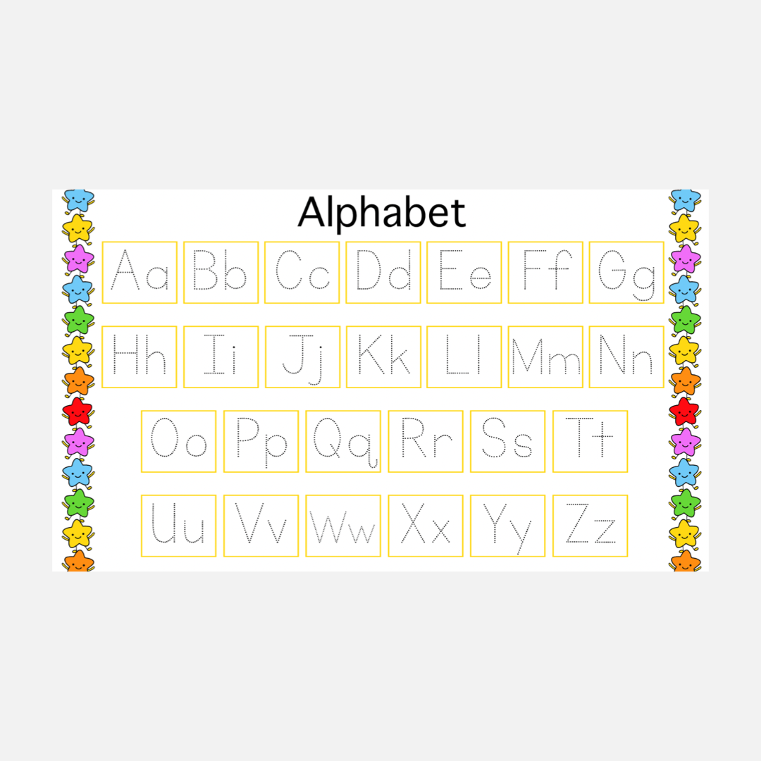 Tracing Alphabet Uppercase and Lowercase Letters